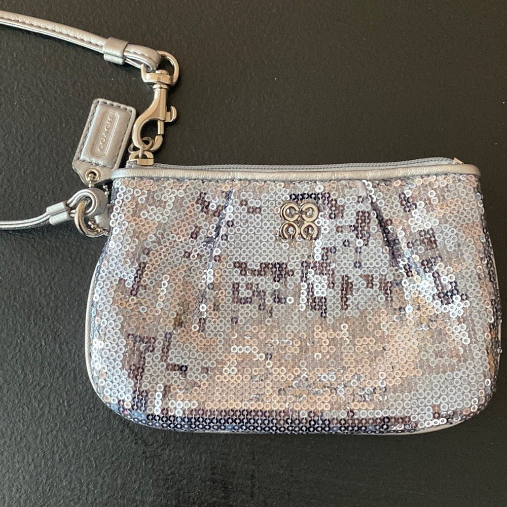 NWOT sequin coach wallet